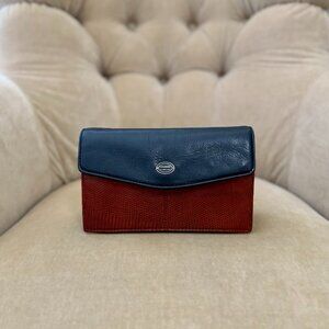 VTG Auth COLOMBO Milano Genuine Karung Lizard Minaudiere Clutch Bag